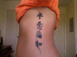 Kanji Tattoo On Side Body