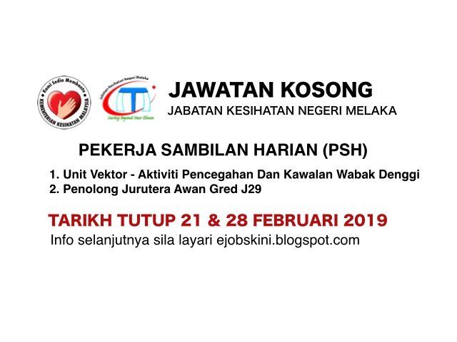 Jawatan Kosong Jabatan Kesihatan Negeri Melaka (JKN Melaka 