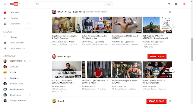 YouTube yeni tasarım