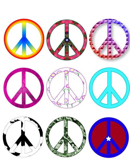 Symbols Decals : Peace Symbol Vinyl Graphic Sticker. Approximate Dimensions: