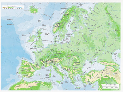 mapa de europa. mapa de europa central. mapa