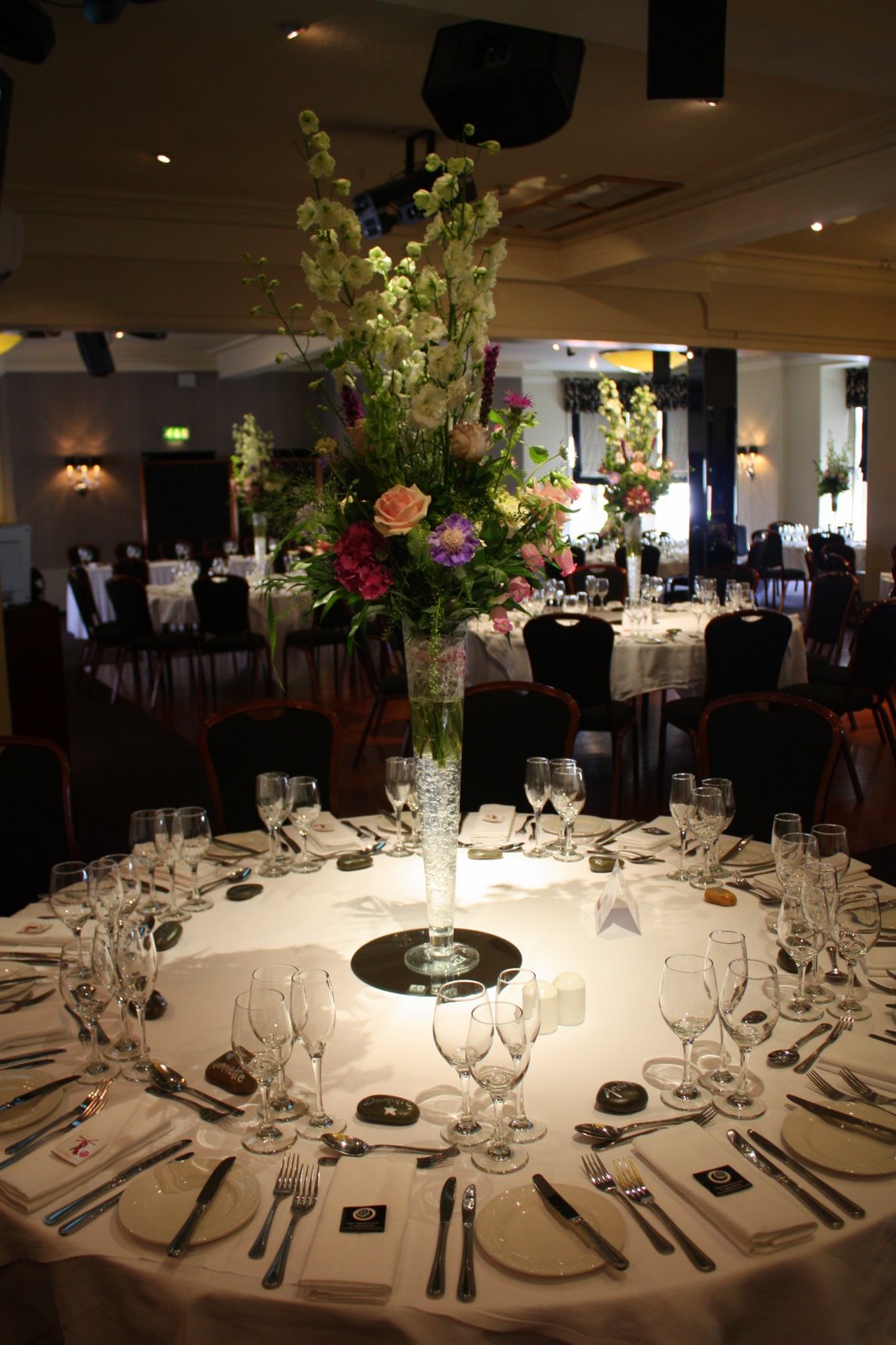 Tied Table Centrepieces