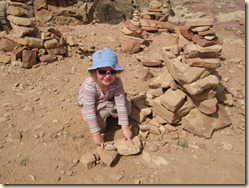 Lillian showing us the alter that she built.