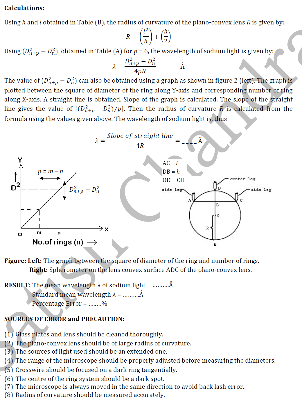 Newtons Rings Experiment, Determination of radius of curvature of plano  convex lens by Prof Waghmare - YouTube