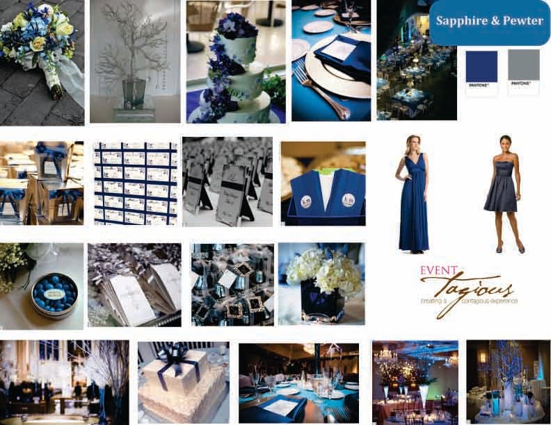 Sapphire Pewter Wedding Inspiration I absolutely love blue and silver for 