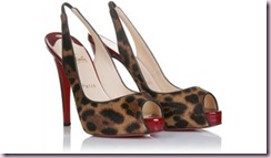 christain louboutin leopard sling back