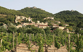 Gigondas, dans le département du Vaucluse, au pied des dentelles de Montmirail