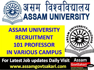 Assam University Recruitment 2019