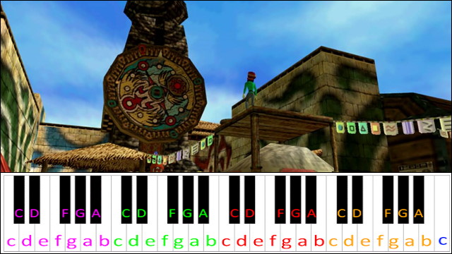 Clock Town Day 1 (Zelda Majora's Mask) Piano / Keyboard Easy Letter Notes for Beginners