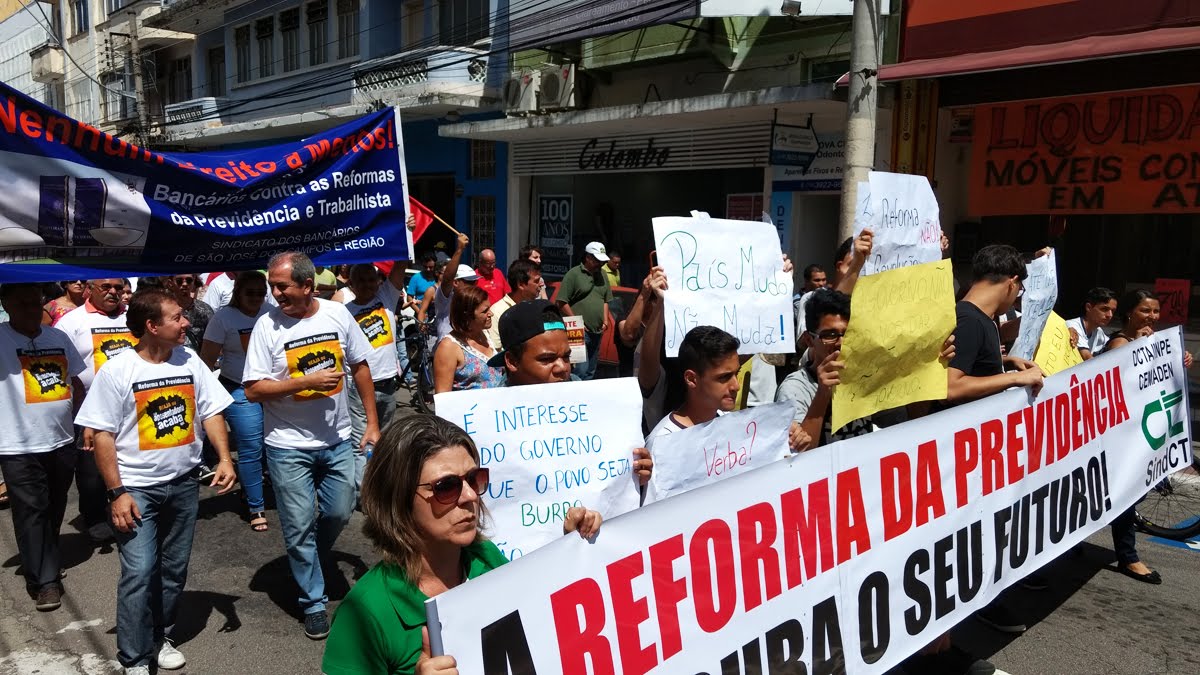 31M: Em São José e Jacareí, operários, professores e estudantes realizam manifestações rumo à Greve Geral