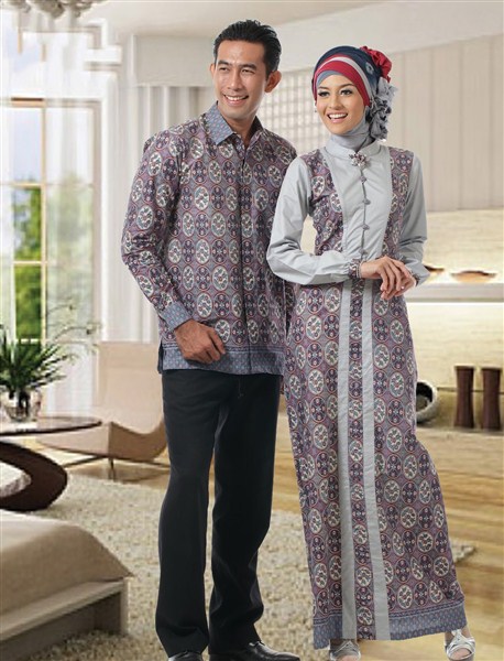 Trend model baju muslim batik sarimbit couple keluarga terbaru 2017/2018