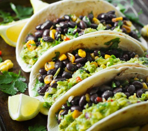 LOADED GUACAMOLE VEGETARIAN TACOS #vegetarian #tacos