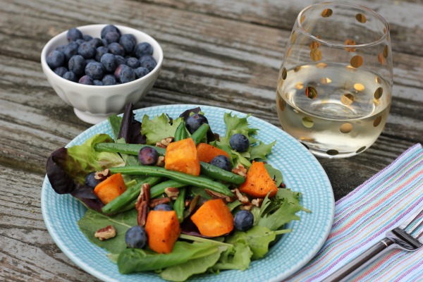 Roasted Vegetable & Blueberry Salad
