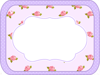 Shabby Chic in Lilac and Pink Free Printable Labels.