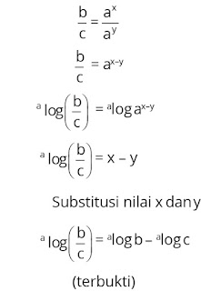 Pembuktian Sifat-sifat logaritma