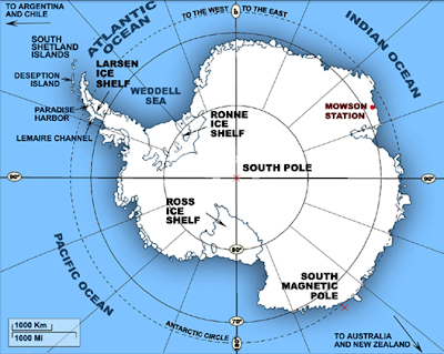 actual map of Antarctica: