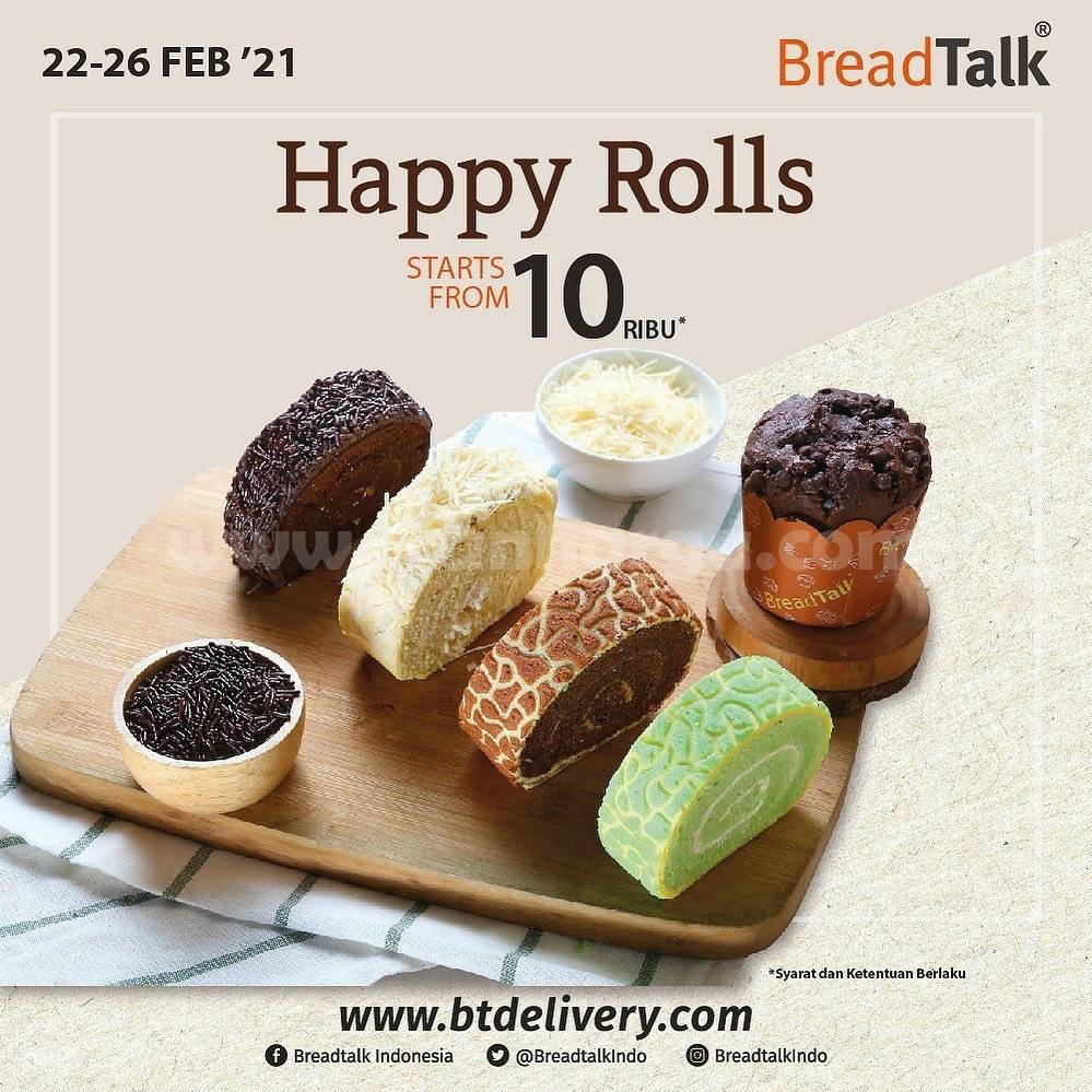 BREADTALK Promo HAPPY ROLL! harga mulai Rp 10.000