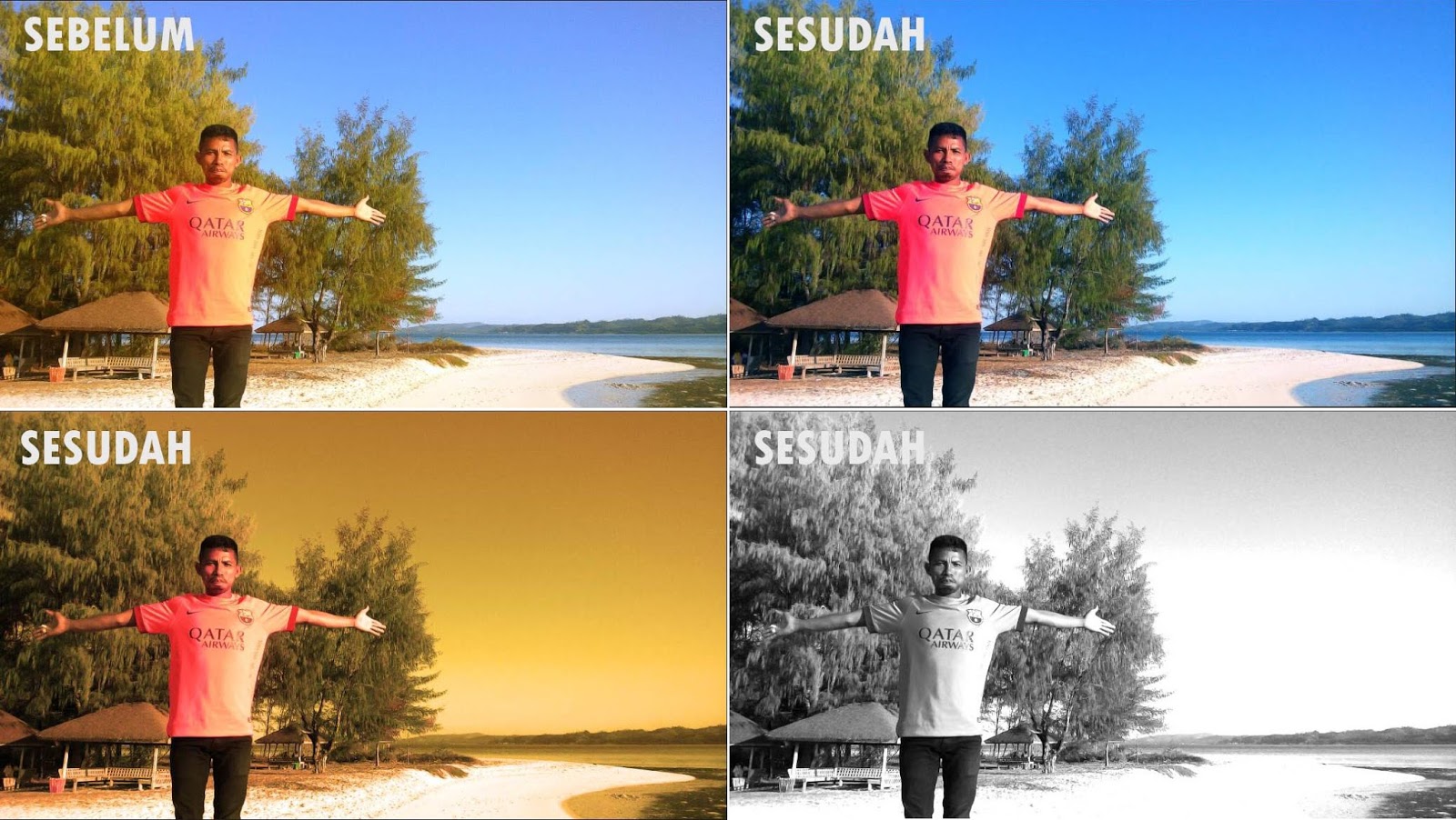 Foto Edit Pemandangan Pantai 