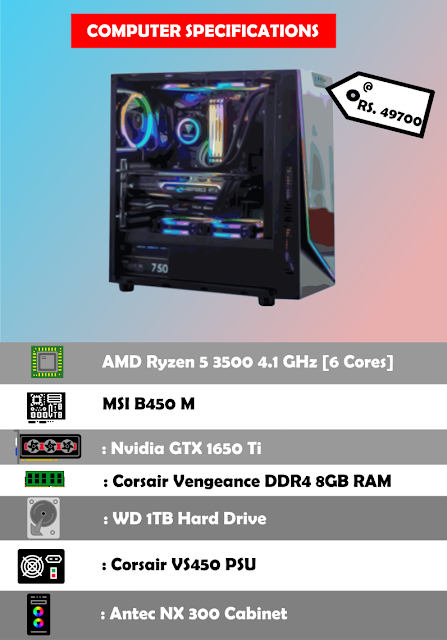 gaming pc under 50000