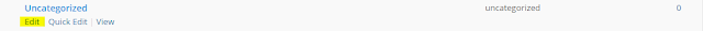 Rename Uncategorized Category in Wordpress step 2