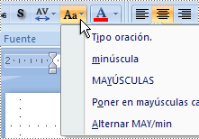 Resultado de imagen para cambiar mayúscula y minúscula en word