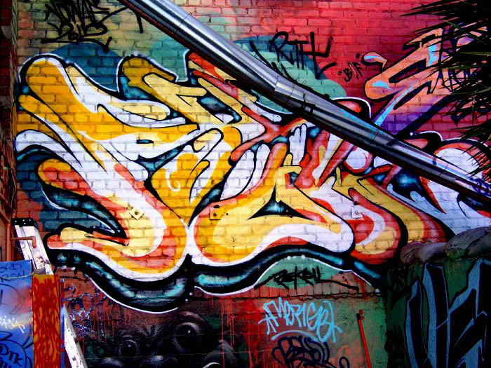 Graffiti Art Murals Recoil. Graffiti art on the walls cool, colorful 