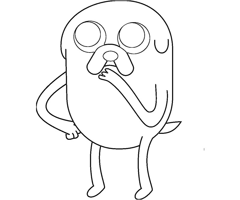 Printable Adventure Time - Jake 5 Coloring Page title=