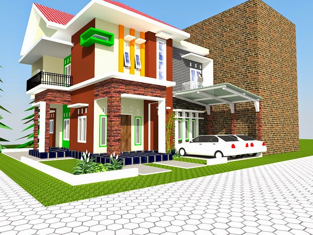 Rumah Minimalis 1 Lantai 2 Muka Desain Rumah Minimalis