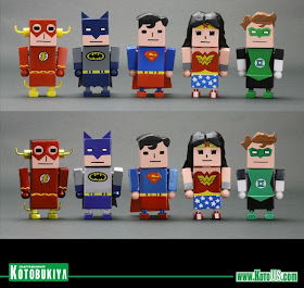 Justice League x Korejanai Mini Figure Series - The Flash, Batman, Superman, Wonder Woman & Green Lantern Vinyl Figures