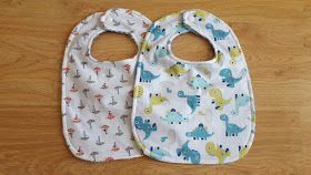 DIY large towel backed baby bib - with pattern