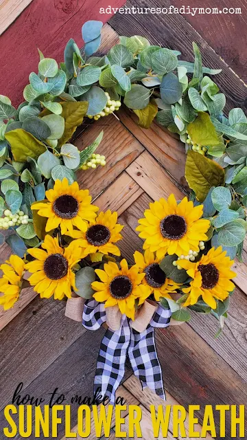 Learn how to make a Sunflower Wreath (Easy DIY Tutorial)