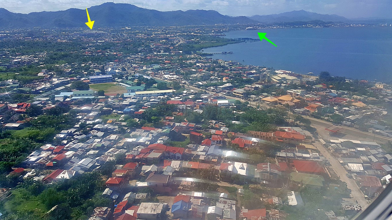 aerial view of San Jose, Tacloban City near the airport