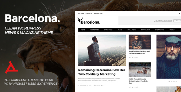 Barcelona v1.3.1 - Clean News & Magazine WordPress Theme