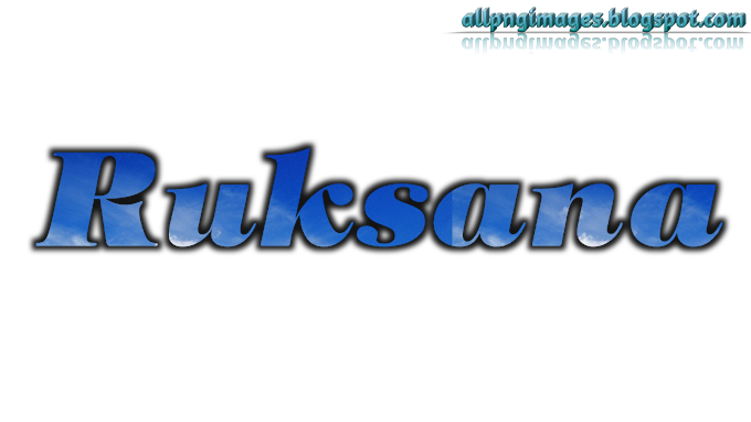 Ruksana 3D name PNG image