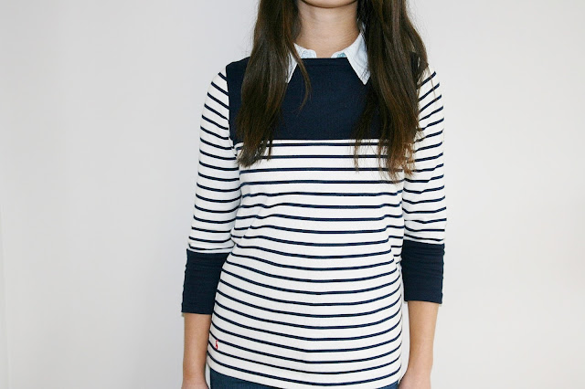 Katherine Penney Chic Stripes Joules Pretty Preppy Collar Simple Classic Fashion Style