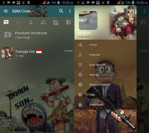 BBM Mod Tema Doraemon GTA New Version 3.3.2.31 (Stand By Me) for Android Terbaru