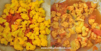 Cauliflower curry without onion garlic