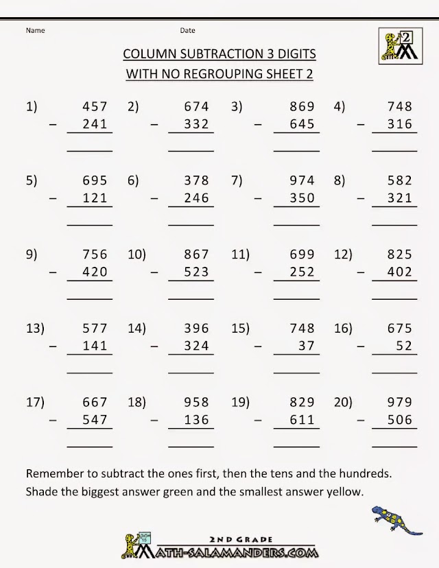 Subtraction With Regrouping Worksheets