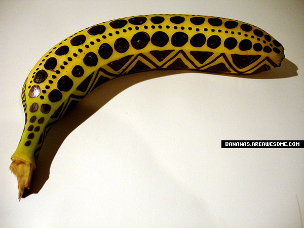 Tribal Pattern Banana When a Maori banana joins a gang in New Zealand it is 