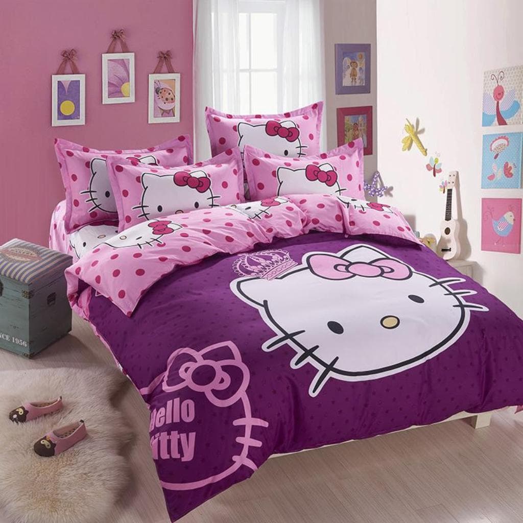 35 Desain Kamar Tidur Hello Kitty Untuk Anak Perempuan Terbaru
