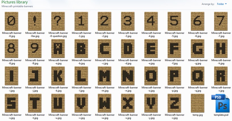 FPSXGames: Printable Minecraft Bunting Banner Alphabet