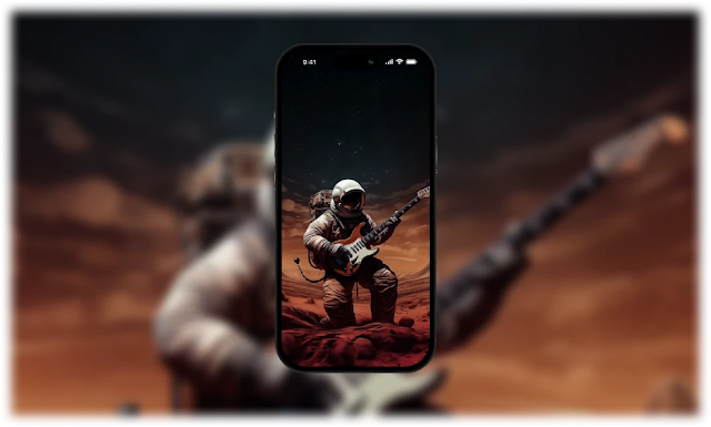Astronaut Guitarist Midjourney AI Wallpaper for Phone