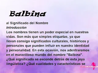 significado del nombre Balbina