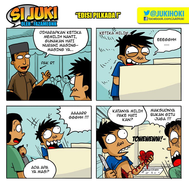 Gambar Lucu, cerita lucu, Komik si Juki  Mas Akhyar 