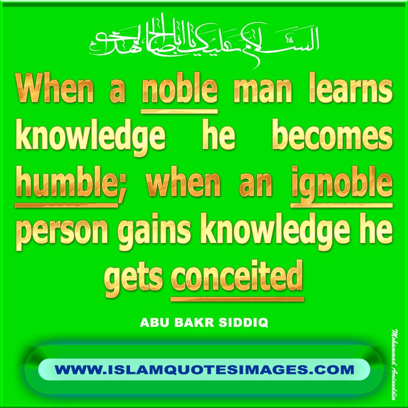 Islam quotes images when a noble man learns knowledge