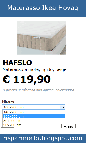 materasso ikea hafslo