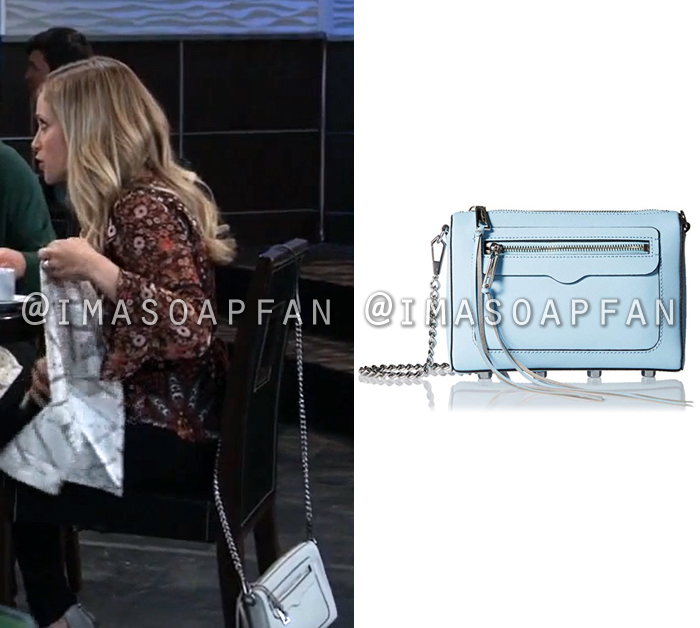 Lulu Spencer Falconeri, Emme Rylan, Light Blue Crossbody Bag, General Hospital, GH