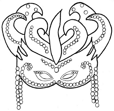 Desenhos para Colorir do Carnaval – Imagens e Máscaras