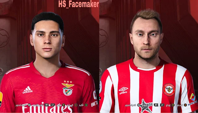 Darwin Núñez & Christian Eriksen Face For eFootball PES 2021