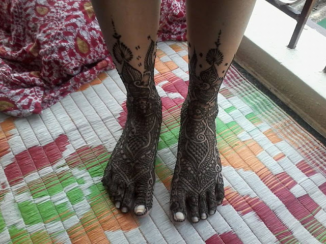 Bridal Mehandi Designs for Legs 3